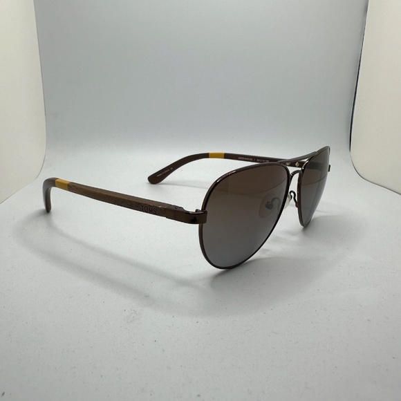 NWOT TOMS Sunglasses - Maverick in Brown Metal with Walnut Wood